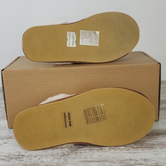 Soludos SZ 6 Wink Cozy Slippers Genuine Tan Suede Leather NEW IN BOX - Picture 6 of 7